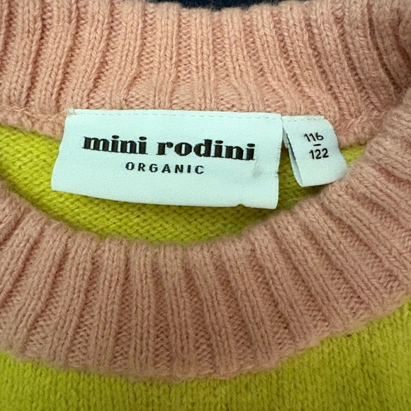 Mini Rodini Panda Patch Colorblock Sweater 116 - Picture 2 of 4
